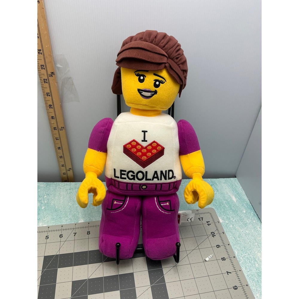 LEGO LEGOLAND Girl Minifigure Plush Doll 12" I Heart LEGOLAND Purple Pants 2017